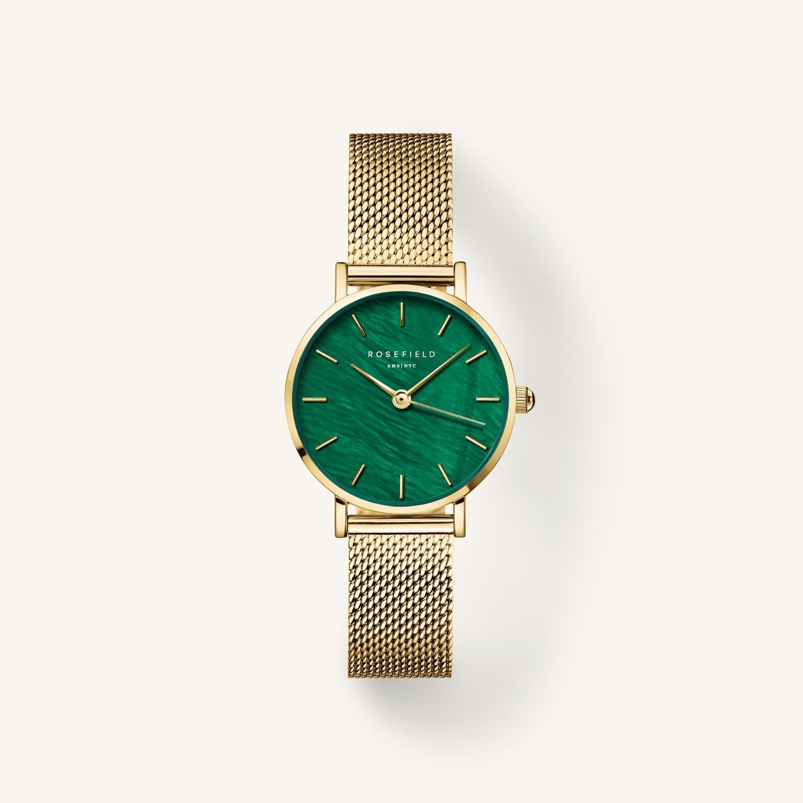 Rosefield Uhr Small Edit Emerald Mesh