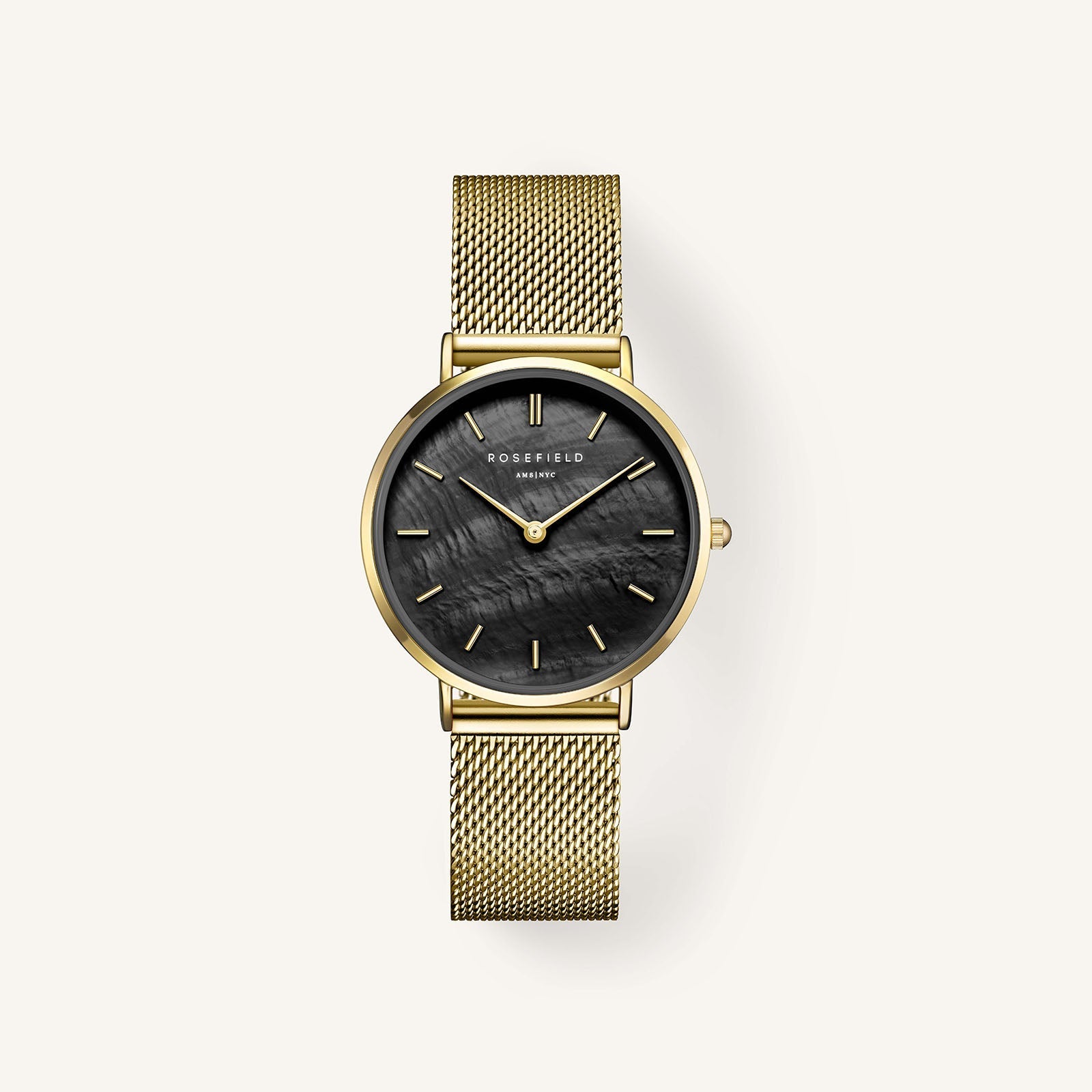 Tribeca Black Mother of Pearl Dial Gold