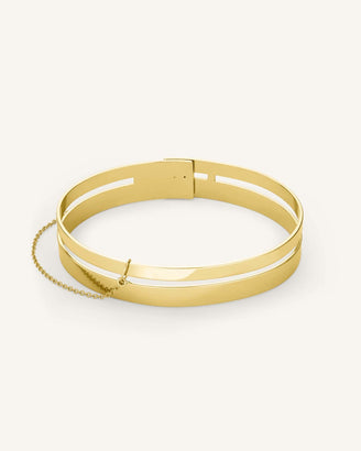 Double Bar Bangle Gold leftcolumn