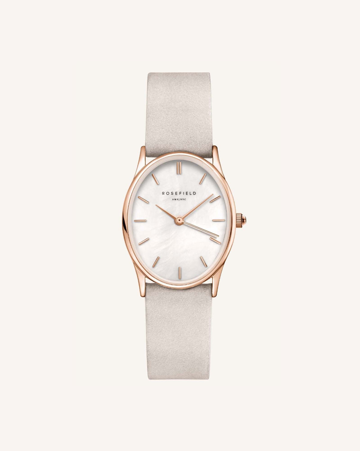 Light Grey Nubuck Rose Gold Strap leftcolumn