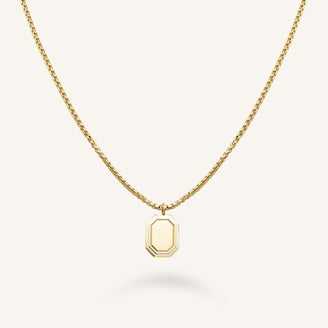 Octagon Enamel Necklace JNOCR-J856,leftcolumn