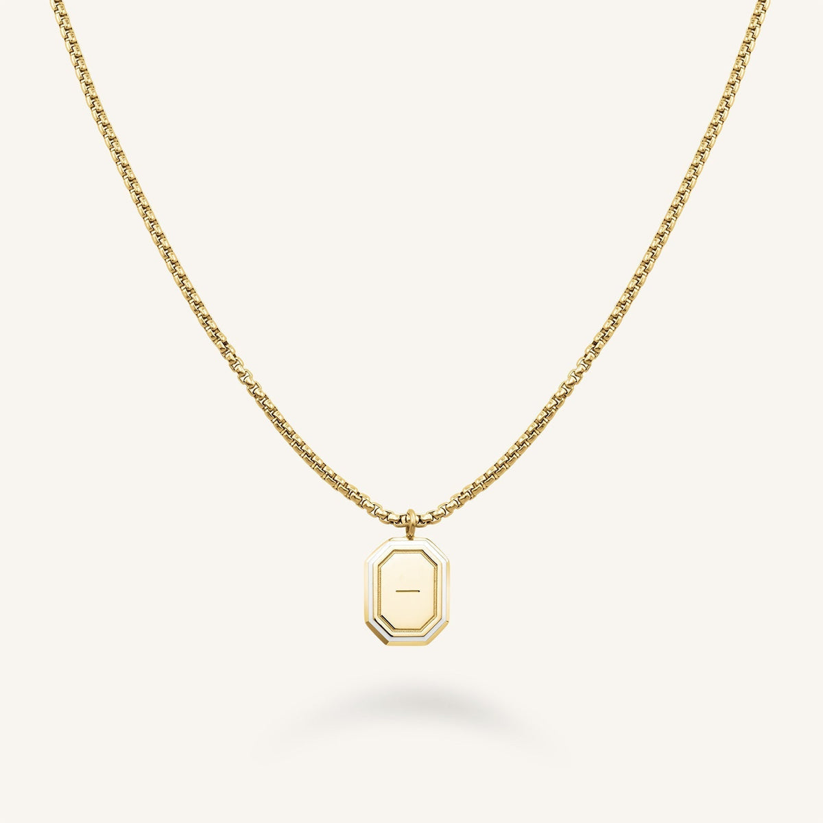 Octagon Enamel Necklace JNOCR-J856,leftcolumn