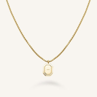 Octagon Enamel Necklace JNOCR-J856,leftcolumn