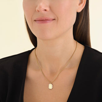 Octagon Enamel Necklace JNOCR-J856,leftcolumn