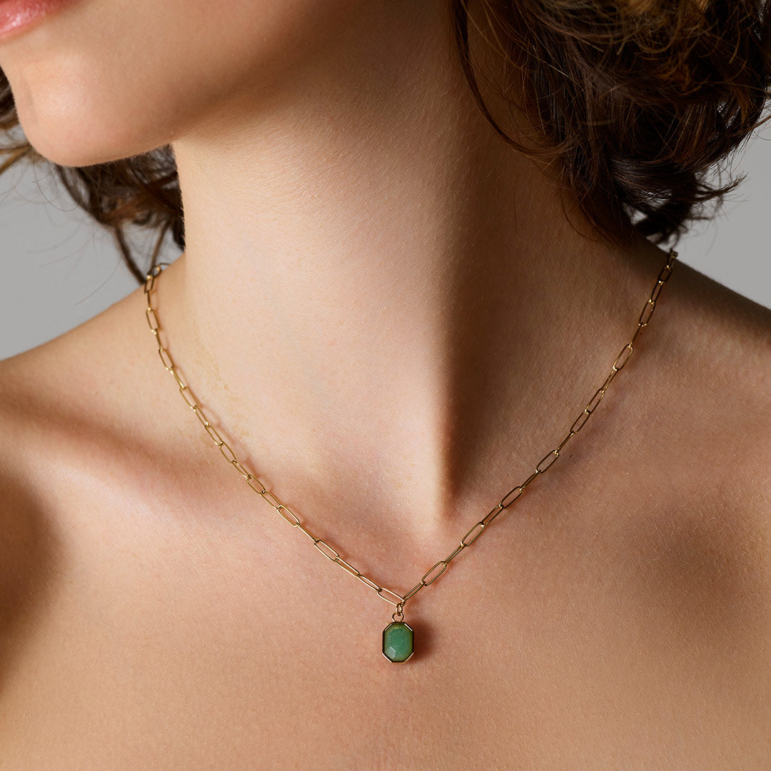 Geometric Gemstone Necklace JNGGG-J664,leftcolumn,,abc
