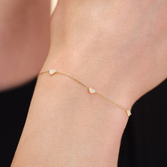 Triple Heart Pave Bracelet leftcolumn,