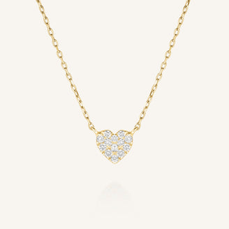 Pave Heart Necklace leftcolumn,