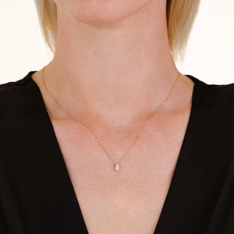 Teardrop Pave Necklace leftcolumn,