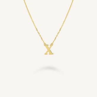 Initial Necklace X leftcolumn