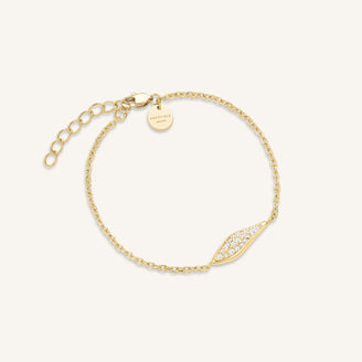 Pave Leaf Bracelet JBPLG-J1238,leftcolumn,
