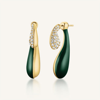 Enamel Pave Earrings leftcolumn