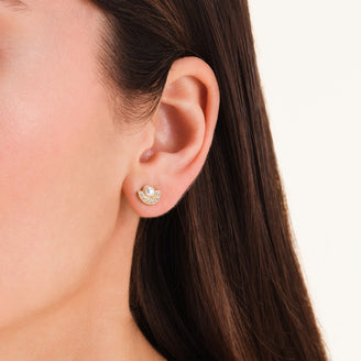 Pearl Halo Studs leftcolumn