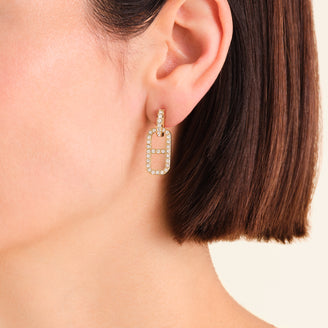 Crystal Octagon Earrings leftcolumn,