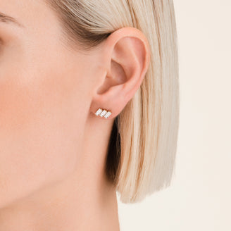 Triple Baguette Studs leftcolumn