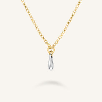 Duotone Drop Necklace leftcolumn,