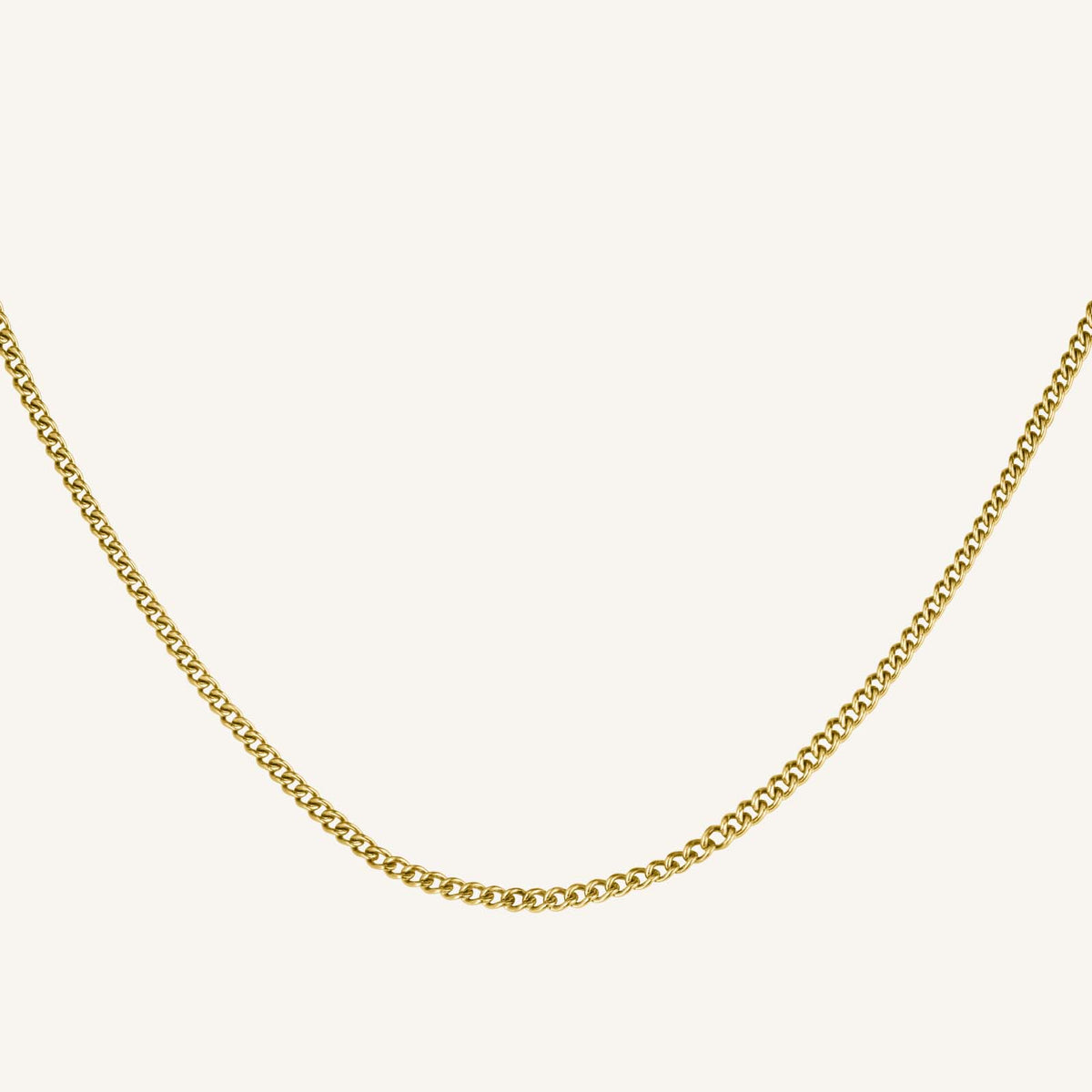 Flat Curb Necklace leftcolumn,JNFCG-J622