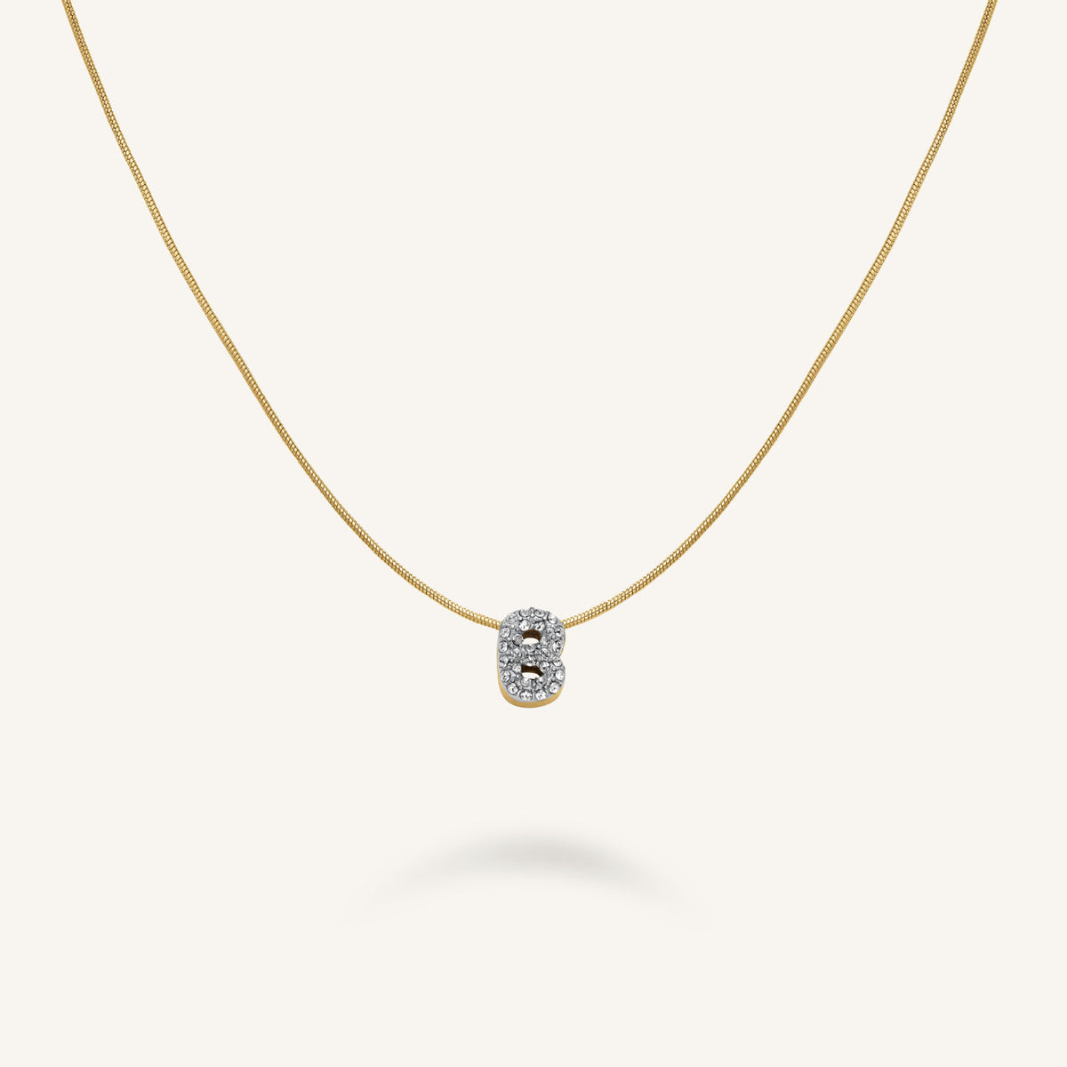 Crystal Letter B Necklace leftcolumn