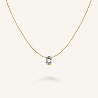 Crystal Letter C Necklace leftcolumn