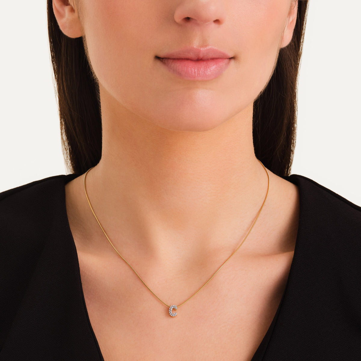 Crystal Letter C Necklace leftcolumn
