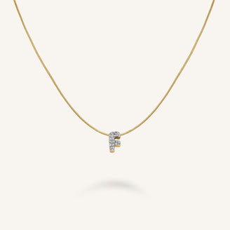 Crystal Letter F Necklace leftcolumn