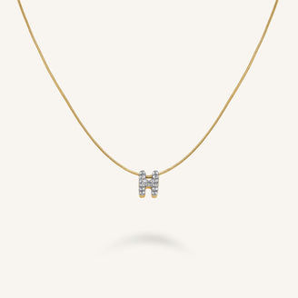 Crystal Letter H Necklace leftcolumn