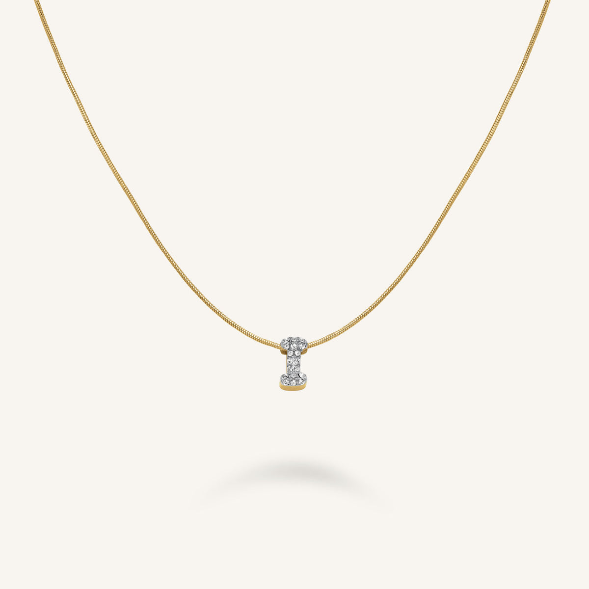 Crystal Letter I Necklace leftcolumn