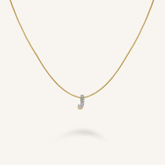 Crystal Letter J Necklace leftcolumn