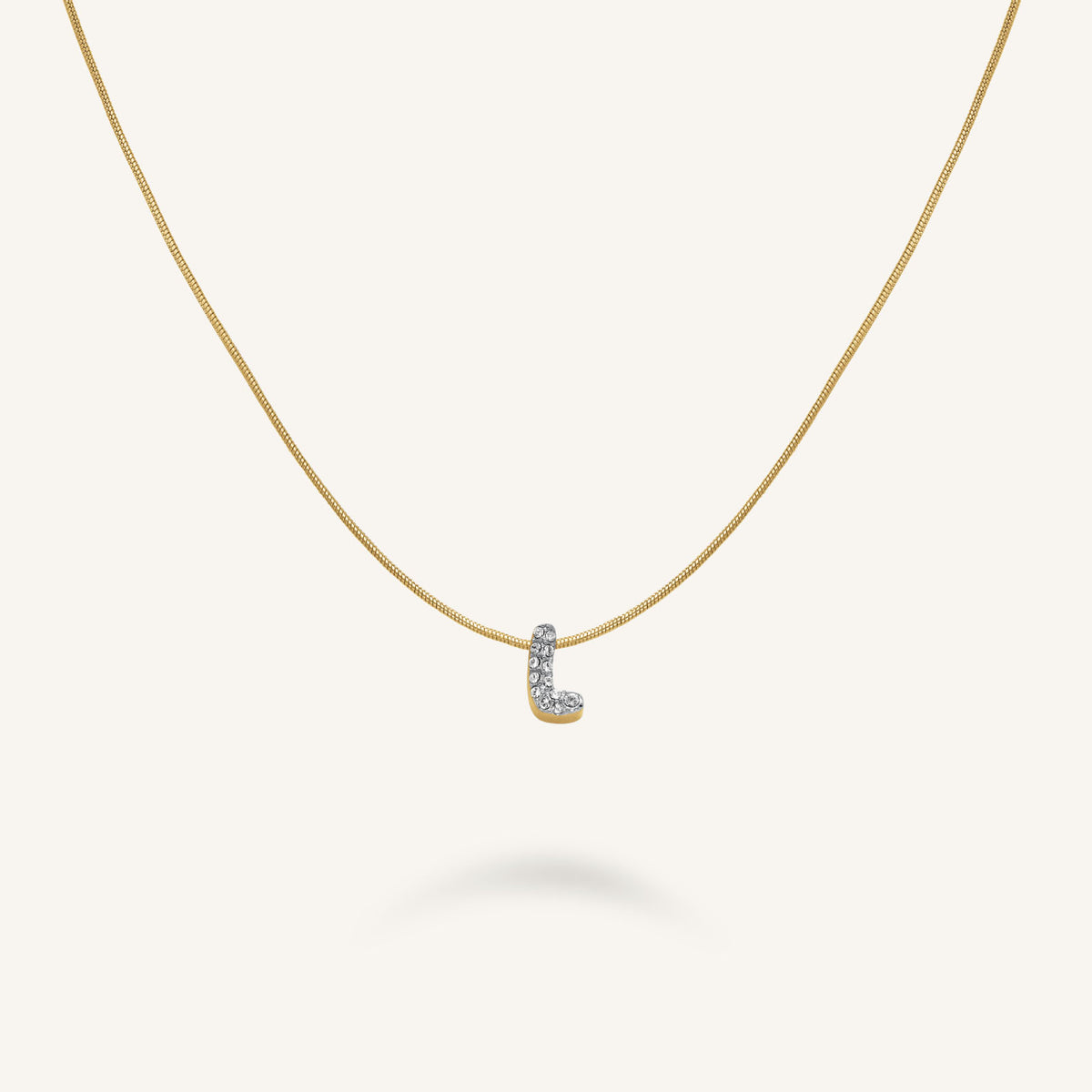 Crystal Letter L Necklace leftcolumn