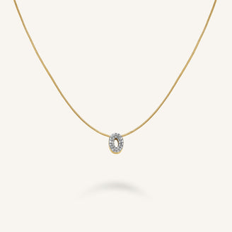Crystal Letter O Necklace leftcolumn