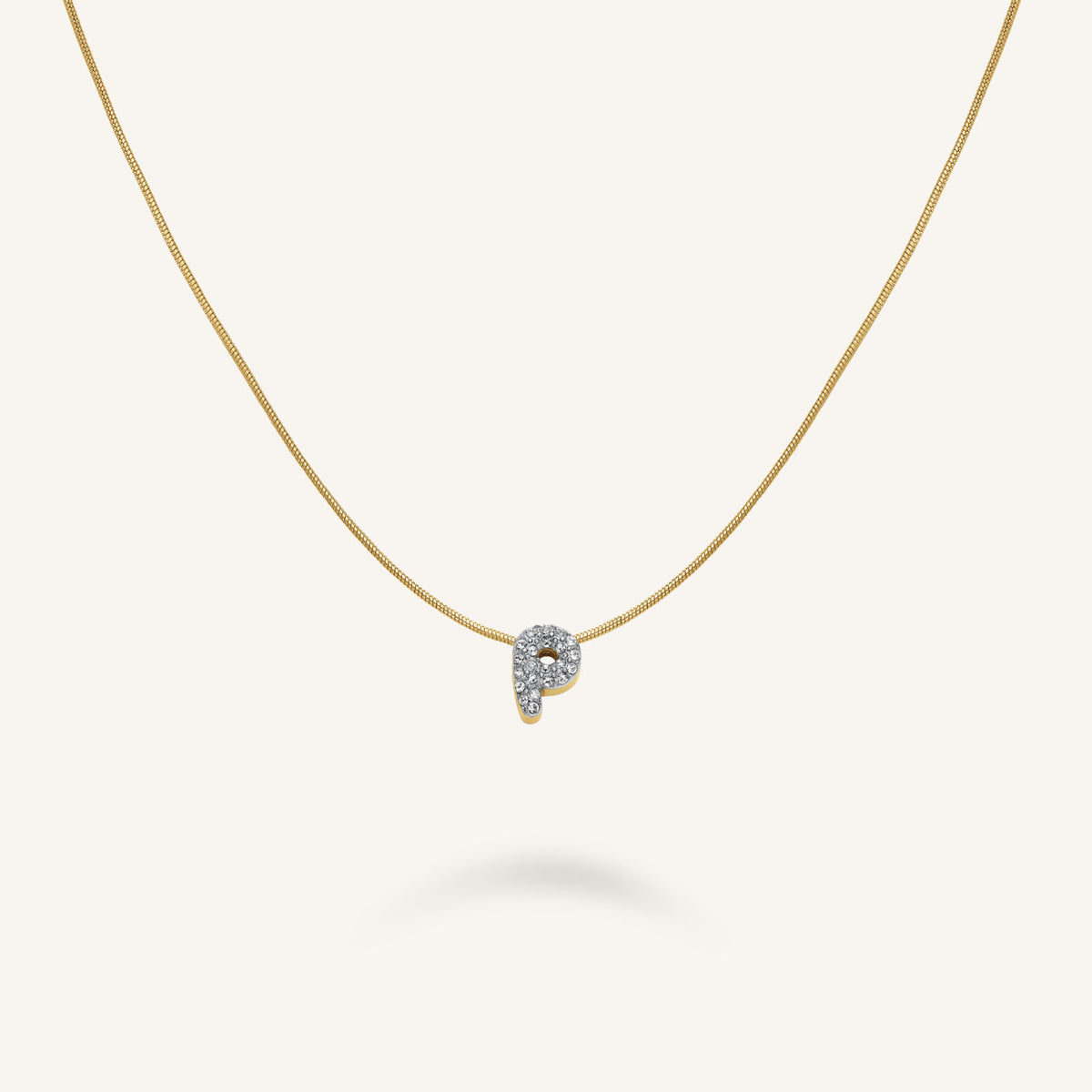 Crystal Letter P Necklace leftcolumn