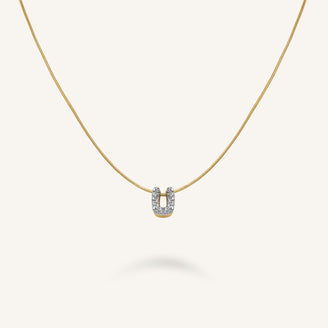 Crystal Letter U Necklace leftcolumn