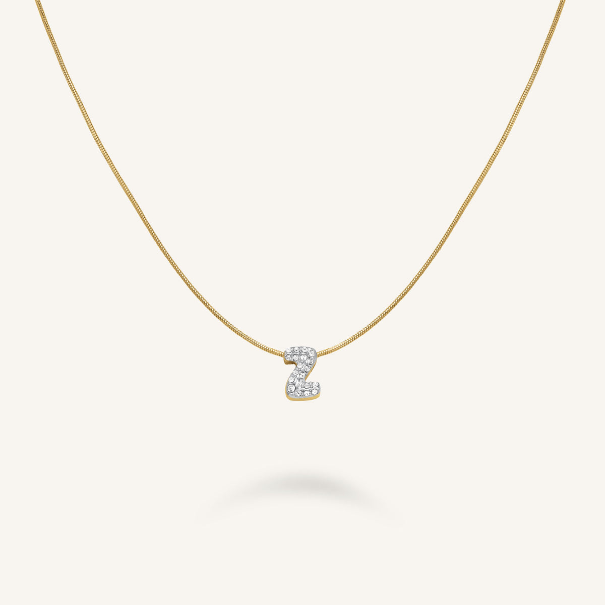 Crystal Letter Z Necklace leftcolumn