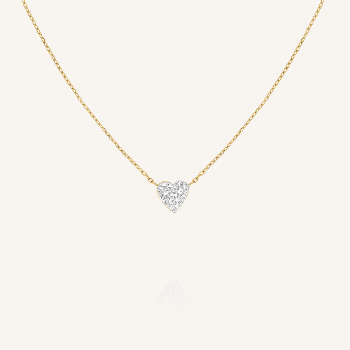 Pavé Heart Necklace leftcolumn,JNPHG-J1273