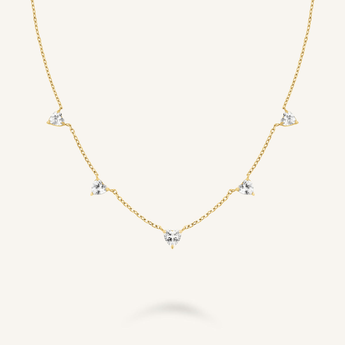 Row Hearts Necklace JNRHG-J1005,leftcolumn,