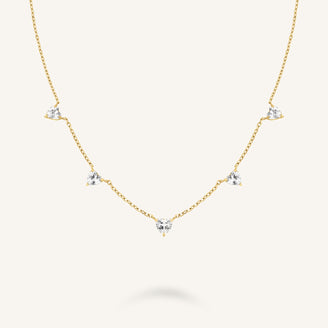 Row Hearts Necklace JNRHG-J1005,leftcolumn,