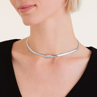 Snake Heart Choker Silver JNSWS-J1003,leftcolumn