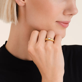 Octagon Ridged Ring leftcolumn