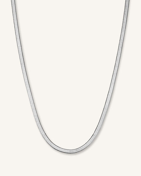 Snake Necklace Silver | Rosefield Official