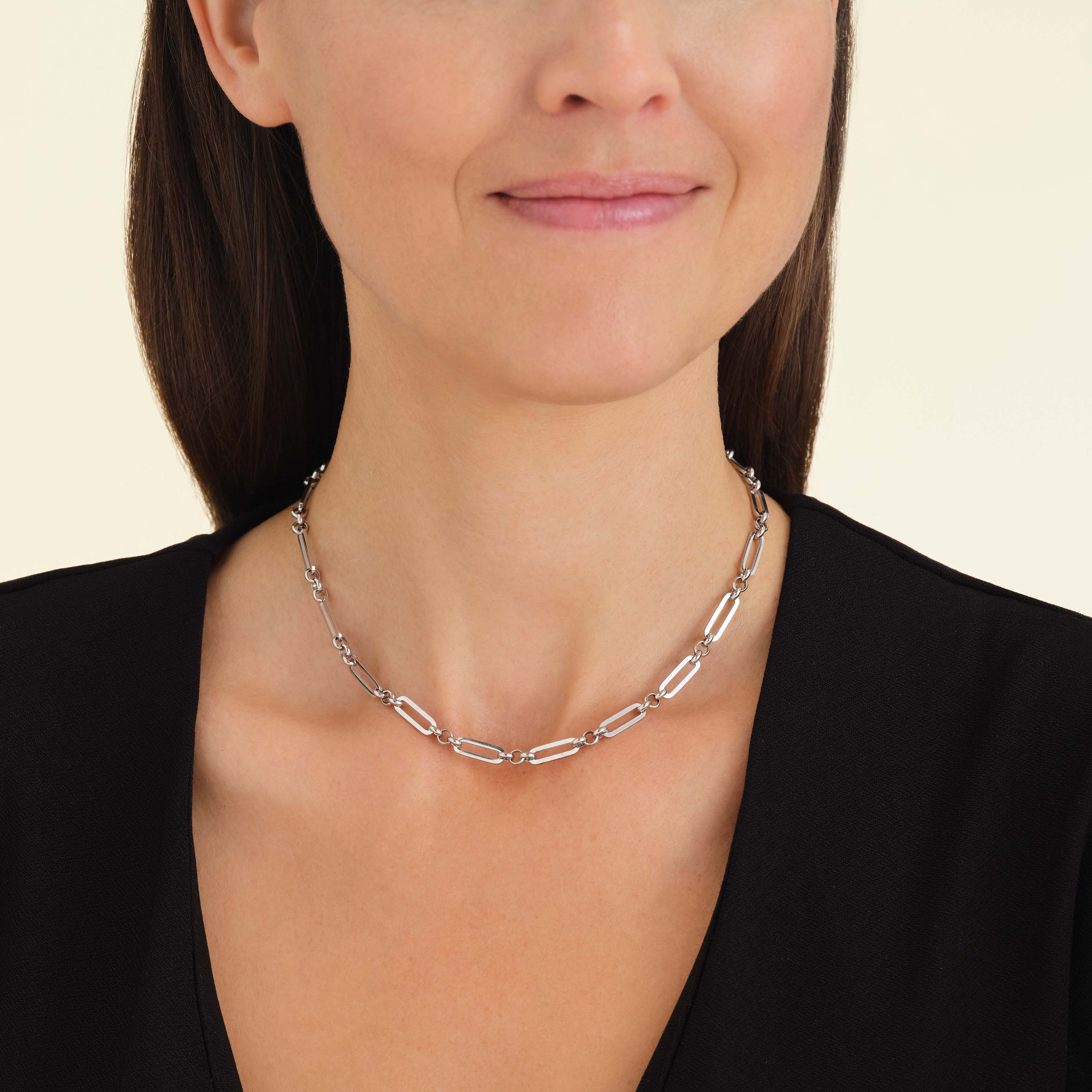 Chunky Necklace Silver Rosefield Official - Main Image