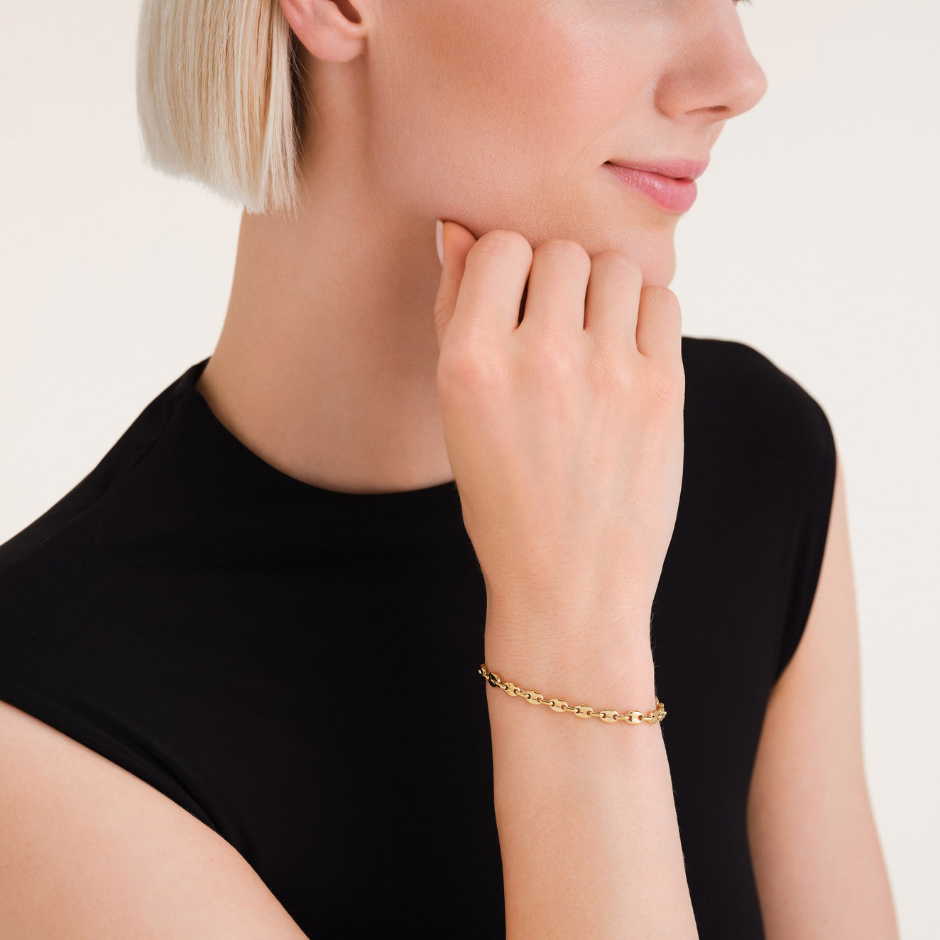 Coffee Bean Bracelet | All Blues Coffee Beans Bracelet Oro Jewels