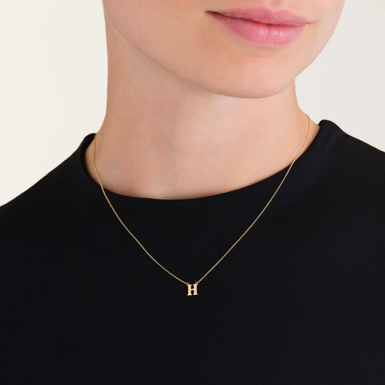 Initial Necklace H